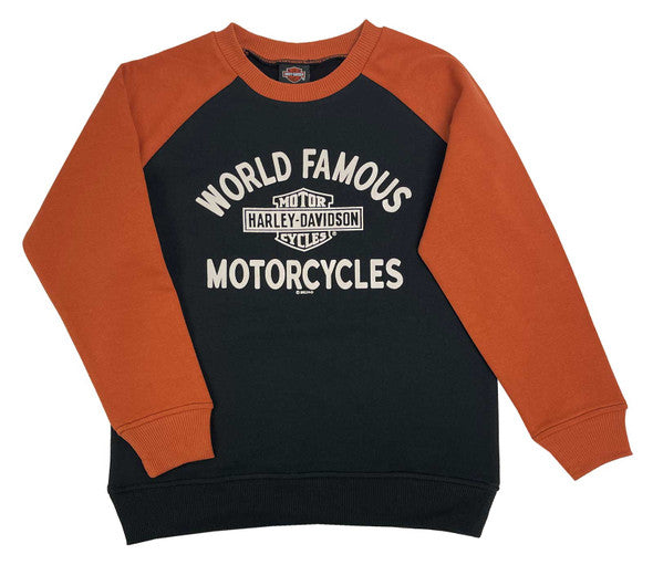 Felpa girocollo in pile color block Harley-Davidson®
