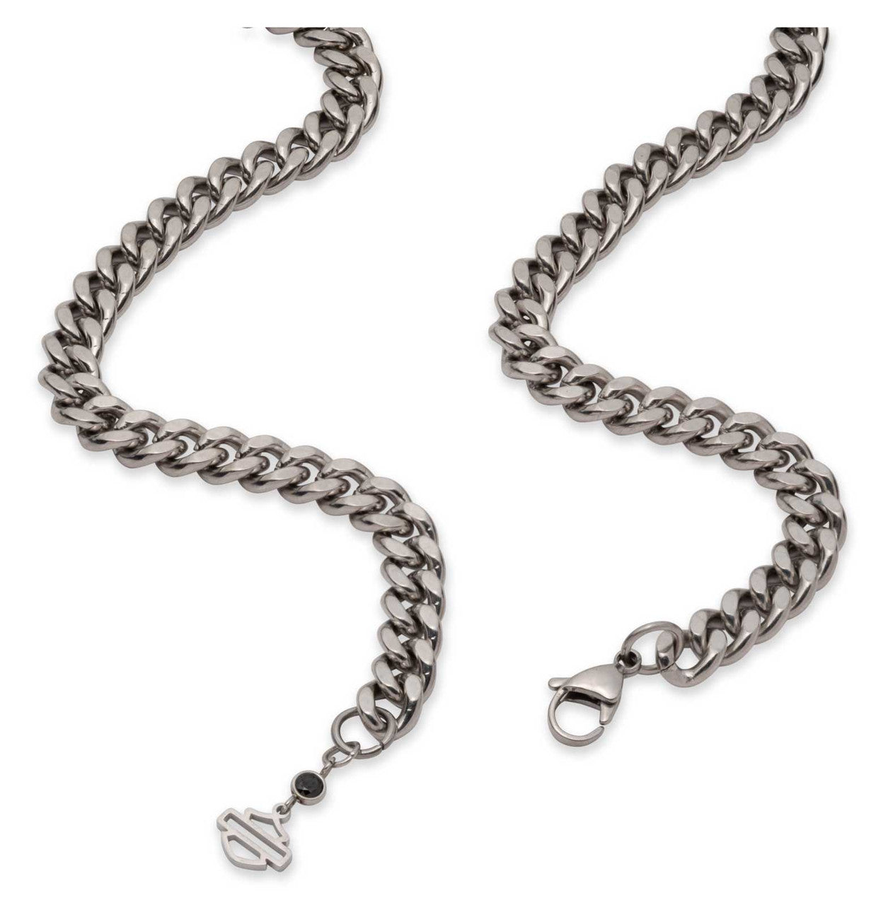 Collana con ciondolo a forma di lucchetto a forma di barra e scudo Harley-Davidson® da uomo