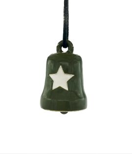 Green & White Star Ride Bell