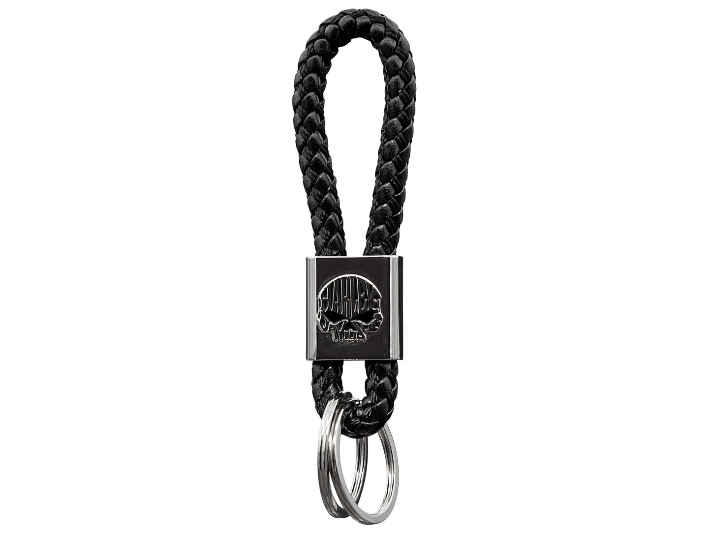 Portachiavi Harley Skull Black Vinyl Braid Portachiavi