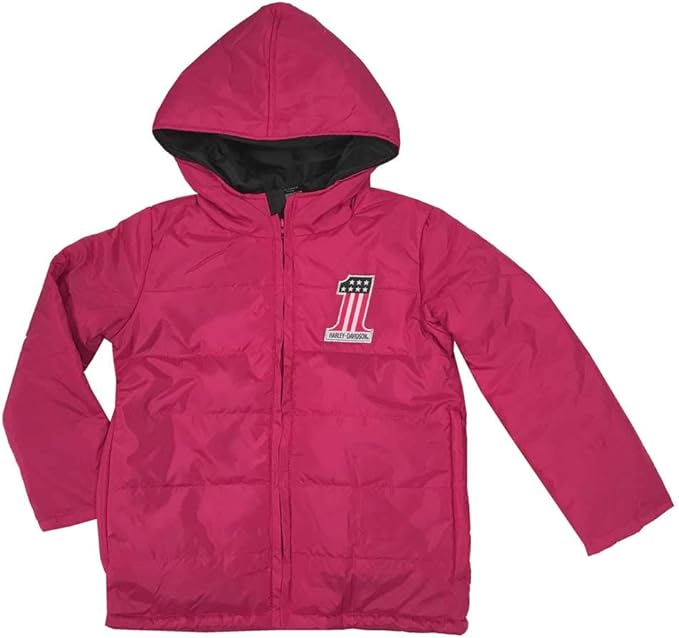 Giacca imbottita ripiegabile per bambine Harley-Davidson, rosa