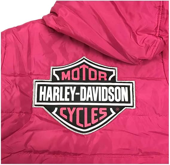 Giacca imbottita ripiegabile per bambine Harley-Davidson, rosa