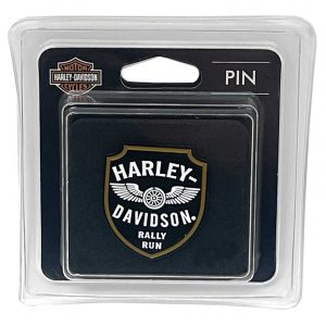 Harley-Davidson® 1.25 inch. Rally Run H-D Metal Pin, Gloss Black Finish