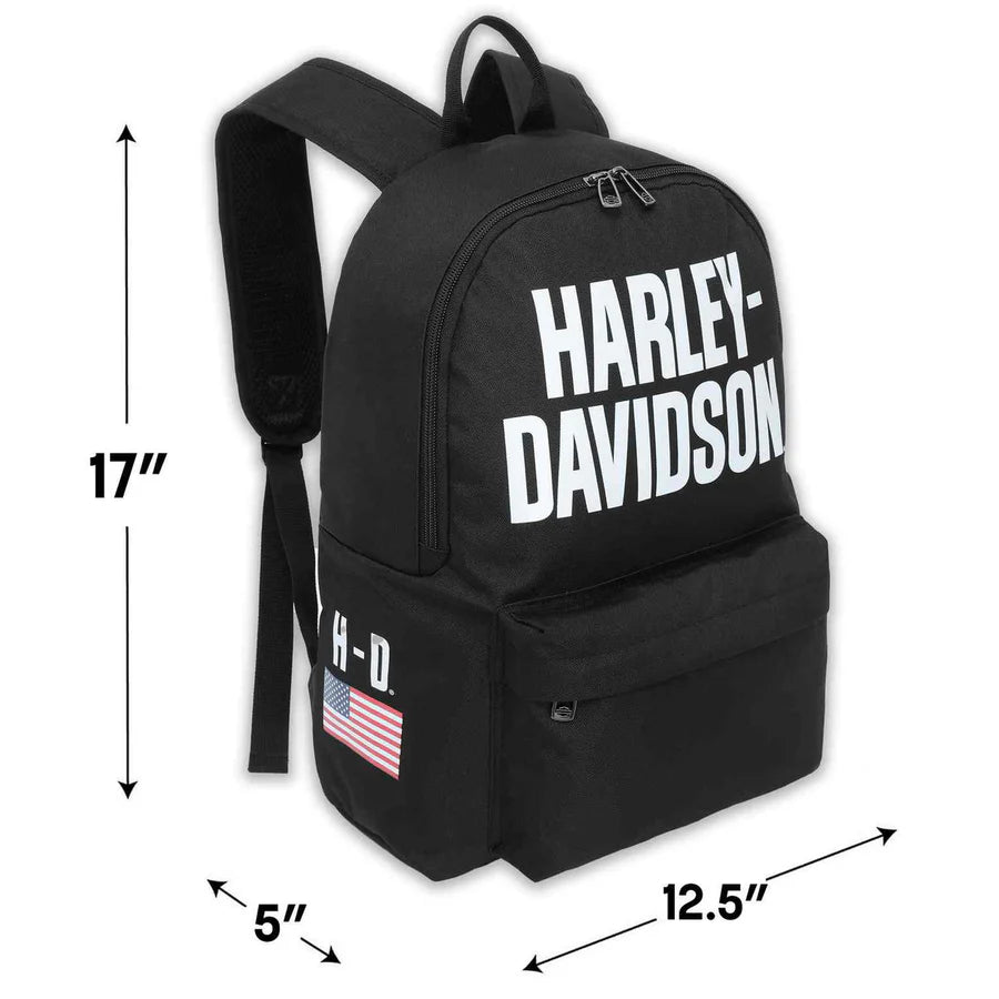 Zaino resistente Harley-Davidson con grafica della bandiera americana