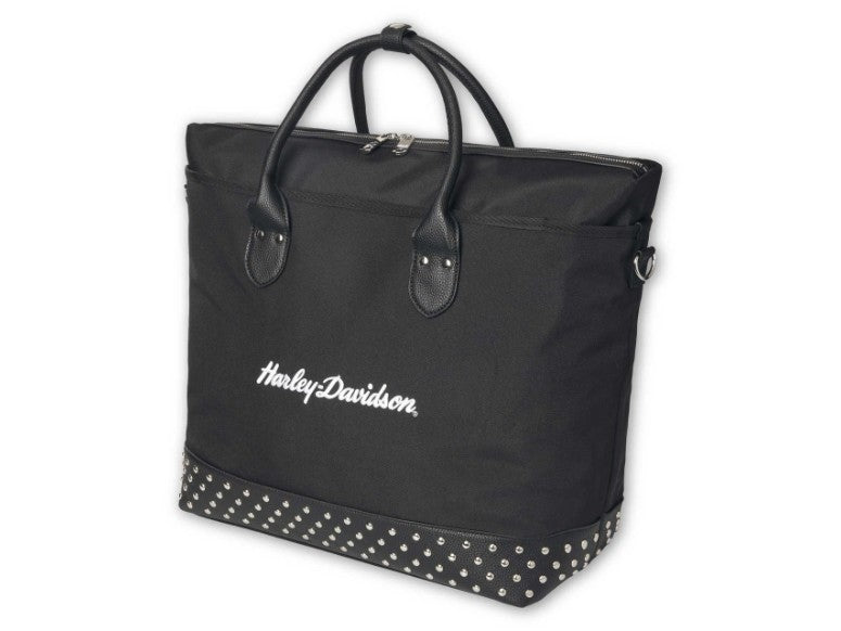 Borsa tote da notte Harley-Davidson® da donna con scritta 3D HD e borchie