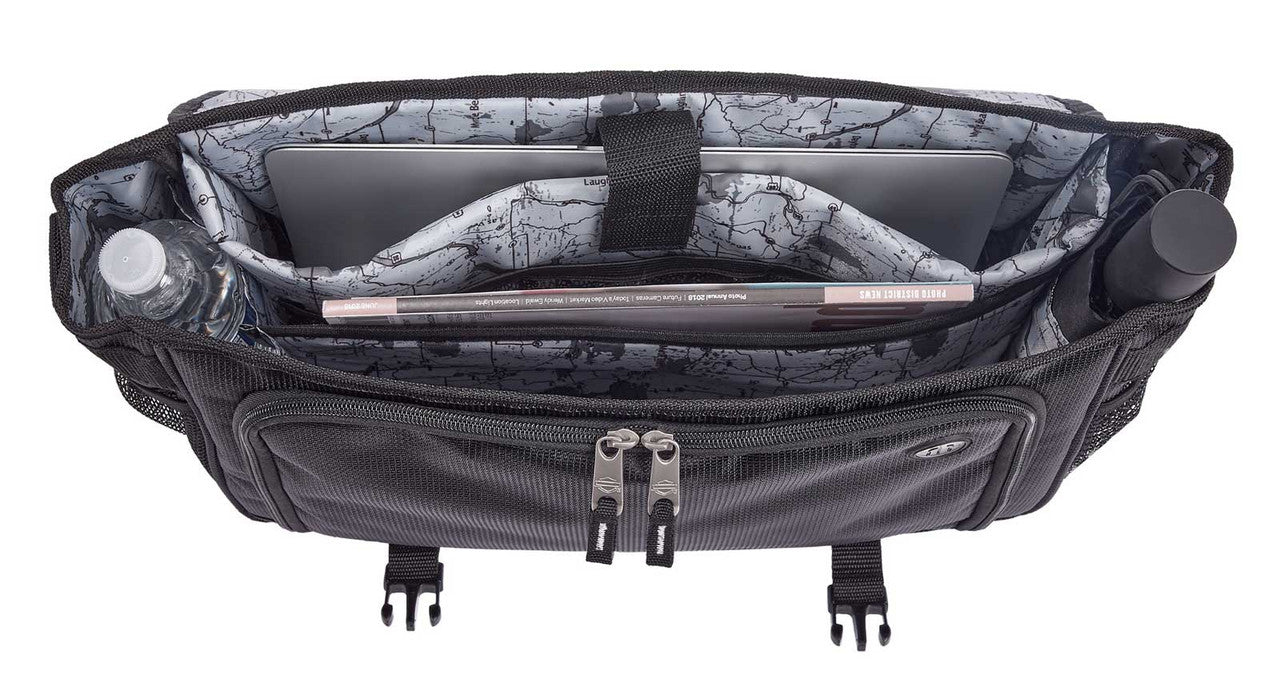 Borsa a tracolla Harley-Davidson®, borsa leggera per laptop - Bianco sporco/Nero