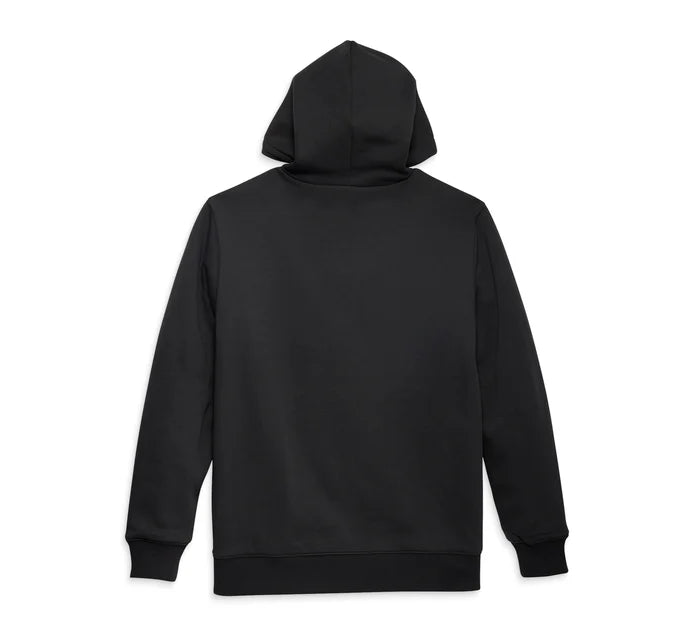 Felpa con cappuccio foderata Bar & Shield da uomo - Black Beauty