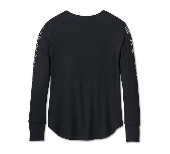 Top a costine Authentic a maniche lunghe - Harley Black Donna