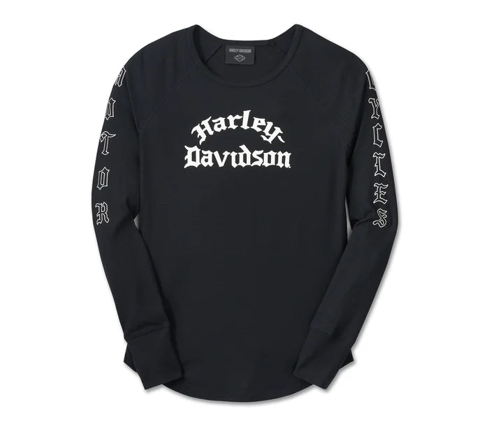 Top a costine Authentic a maniche lunghe - Harley Black Donna