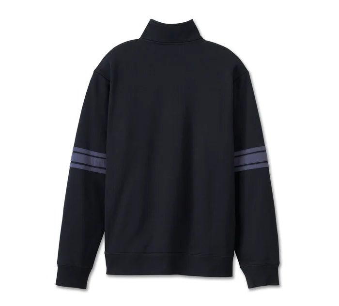 Bar & Shield 1/4 Zip Fleece - Nero Harley