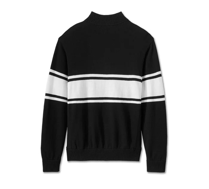 Maglione Harley-Davidson con cerniera 1/4 da uomo - Nero Harley