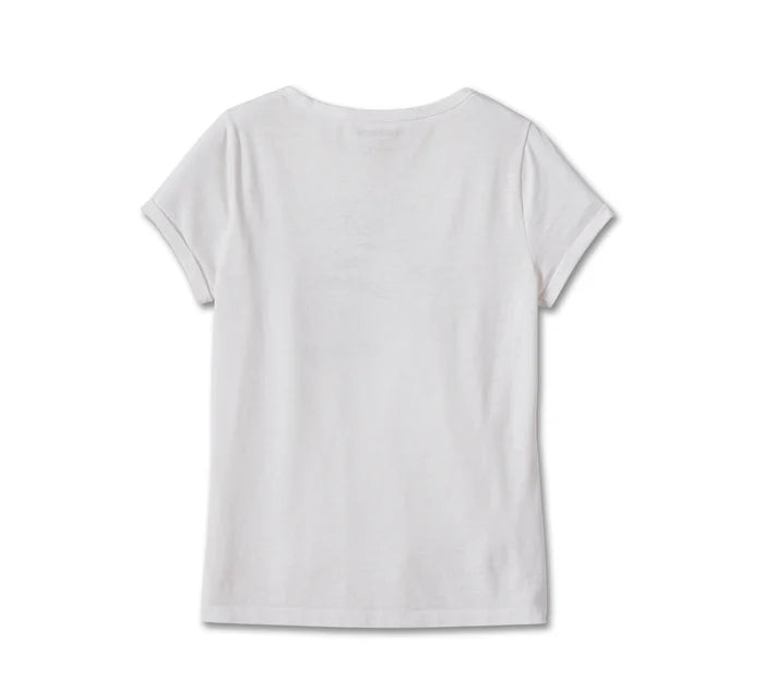 Maglietta Burnout Screamin' Eagle da donna - Bright White