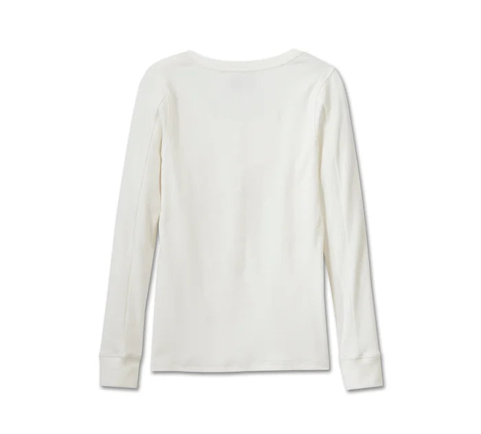 Maglia Henley Timeless a maniche lunghe - Cloud Dancer