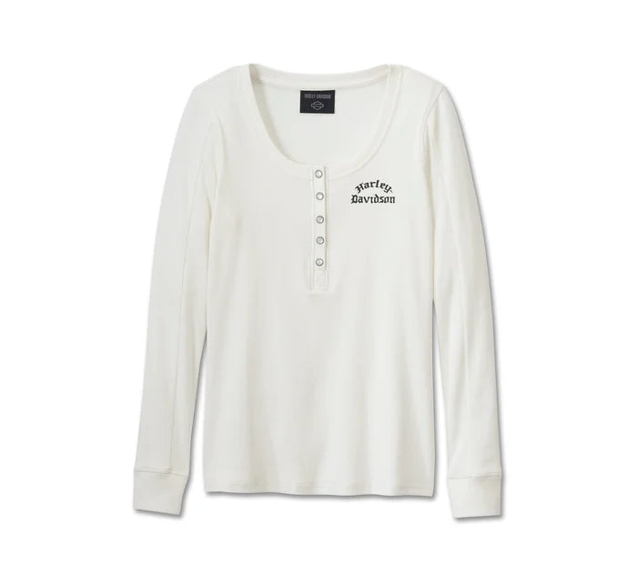 Maglia Henley Timeless a maniche lunghe - Cloud Dancer