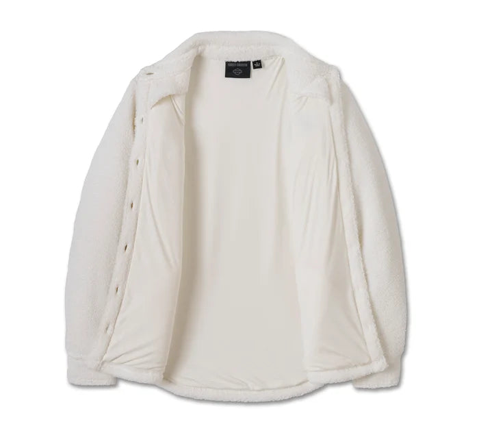 Giacca camicia in sherpa Harley-Davidson - Cloud Dancer Donna