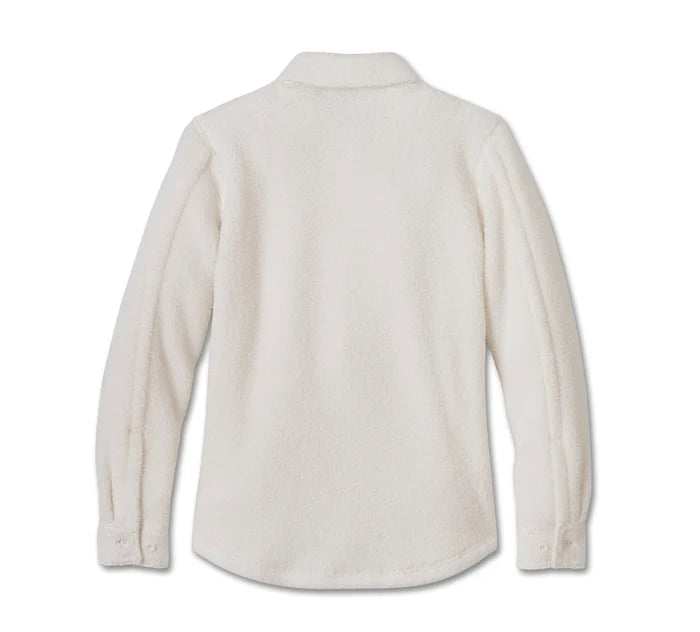 Giacca camicia in sherpa Harley-Davidson - Cloud Dancer Donna