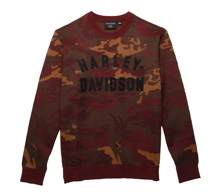 Maglione Staple Camo da uomo - Camo - Borgogna