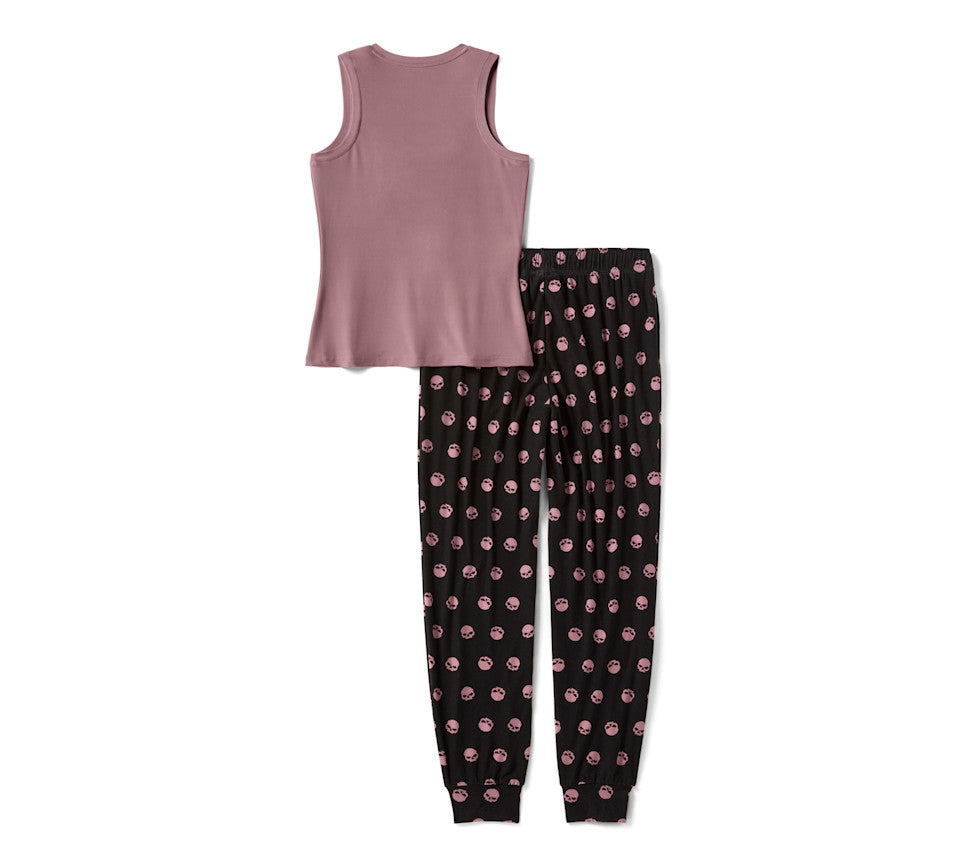 Completo canotta e pantaloncino Willie G Skull AOP da donna