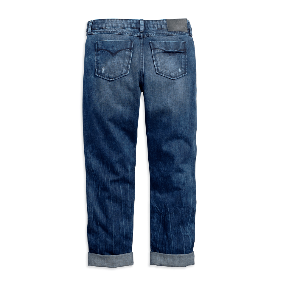Jeans Donna Mid Rise Blu Harley Davidson