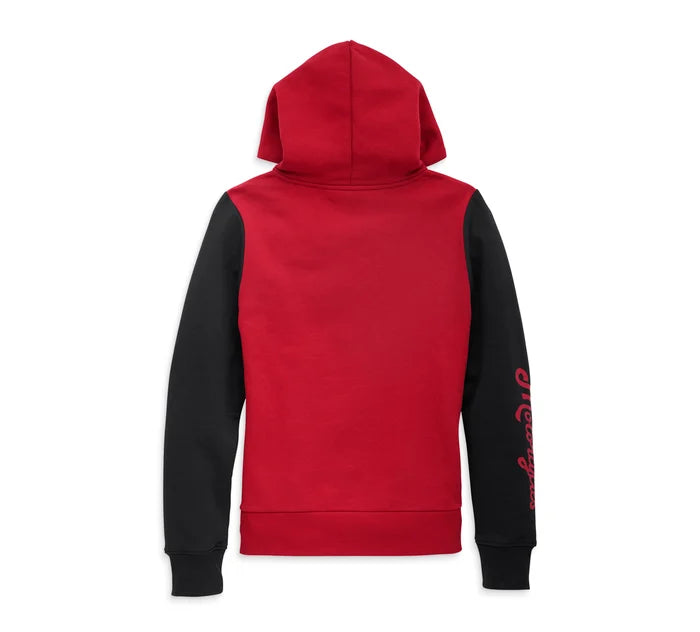 Felpa con cappuccio Winding Roads da donna - Colorblock - Chili Pepper
