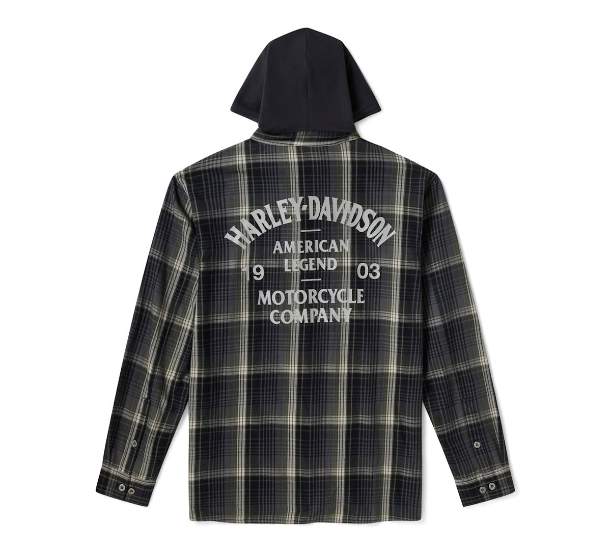 Camicia a quadri con cappuccio da uomo H-D American Classic