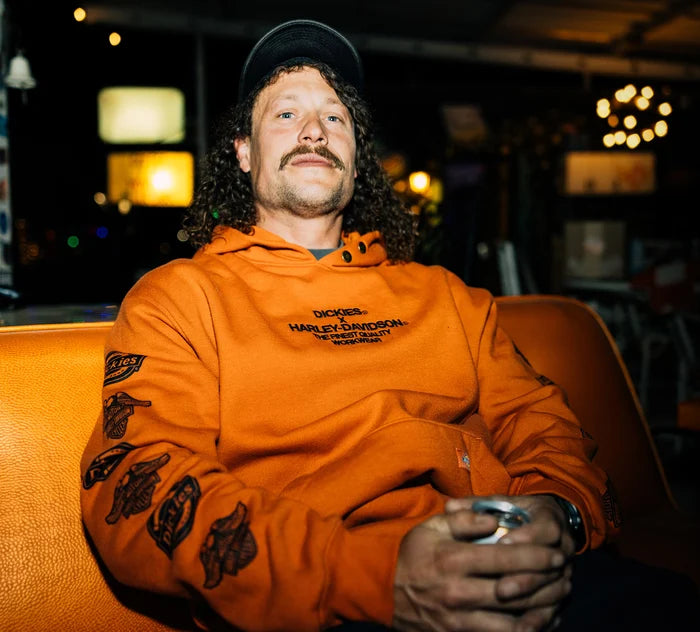 Felpa con cappuccio Dickies x HD Eagle Sleeve - Arancione Vintage