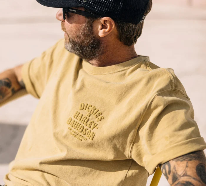 Maglietta a maniche corte da uomo Dickies x HD Heavyweight Pigment Dyed - HD Gold