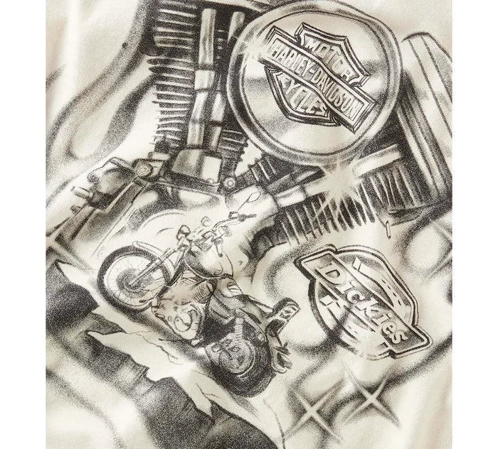 Maglietta da uomo Dickies x HD Heavyweight V-Twin Engine