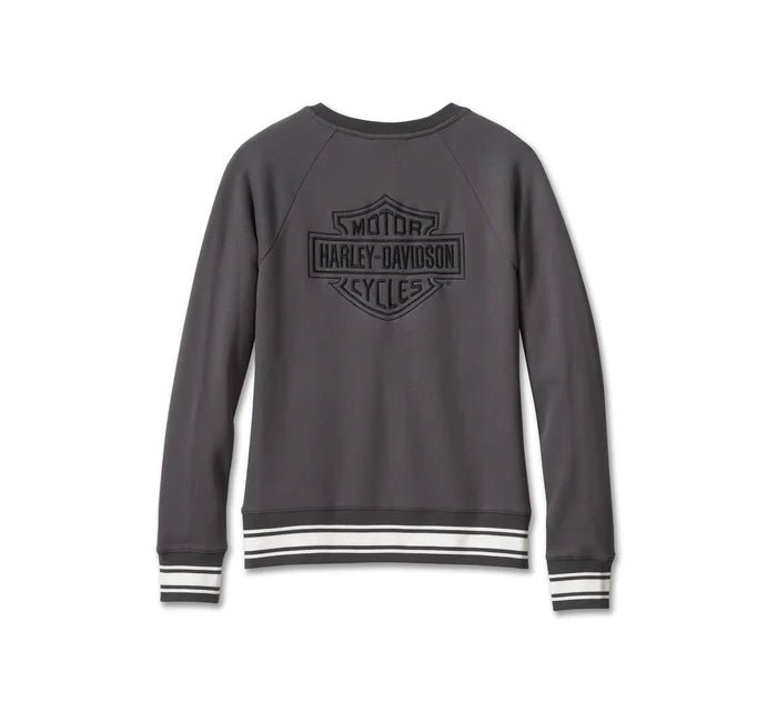 Felpa pullover a girocollo Race Her da donna - Blackened Pearl