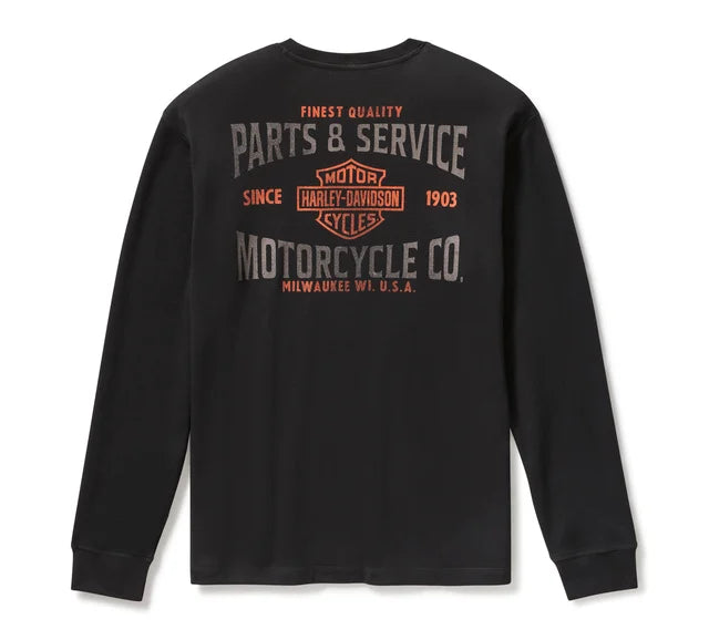 Maglia termica a maniche lunghe Parts & Service da uomo - Harley Black