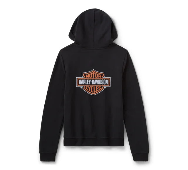 Felpa pullover con cappuccio Essential Bling da donna - Harley Black