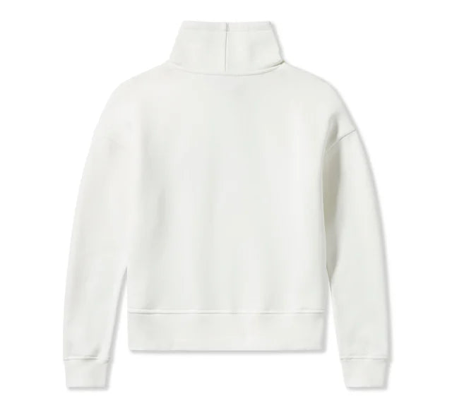 Women's Essential Bar & Shield Funnel Neck Pullover - Cloud Dancer