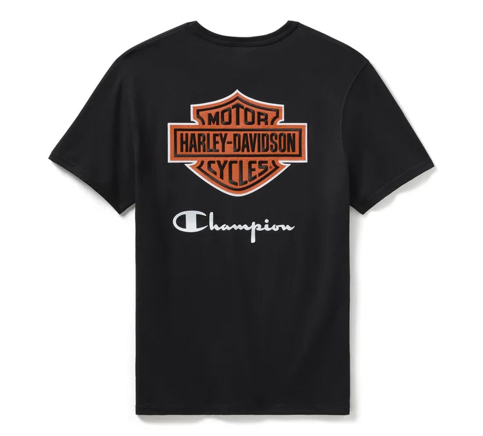 Maglietta Champion x Harley-Davidson Fanatic - Nero e Arancione Champion