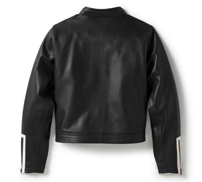 Giacca in pelle Essential Moto Blocked
