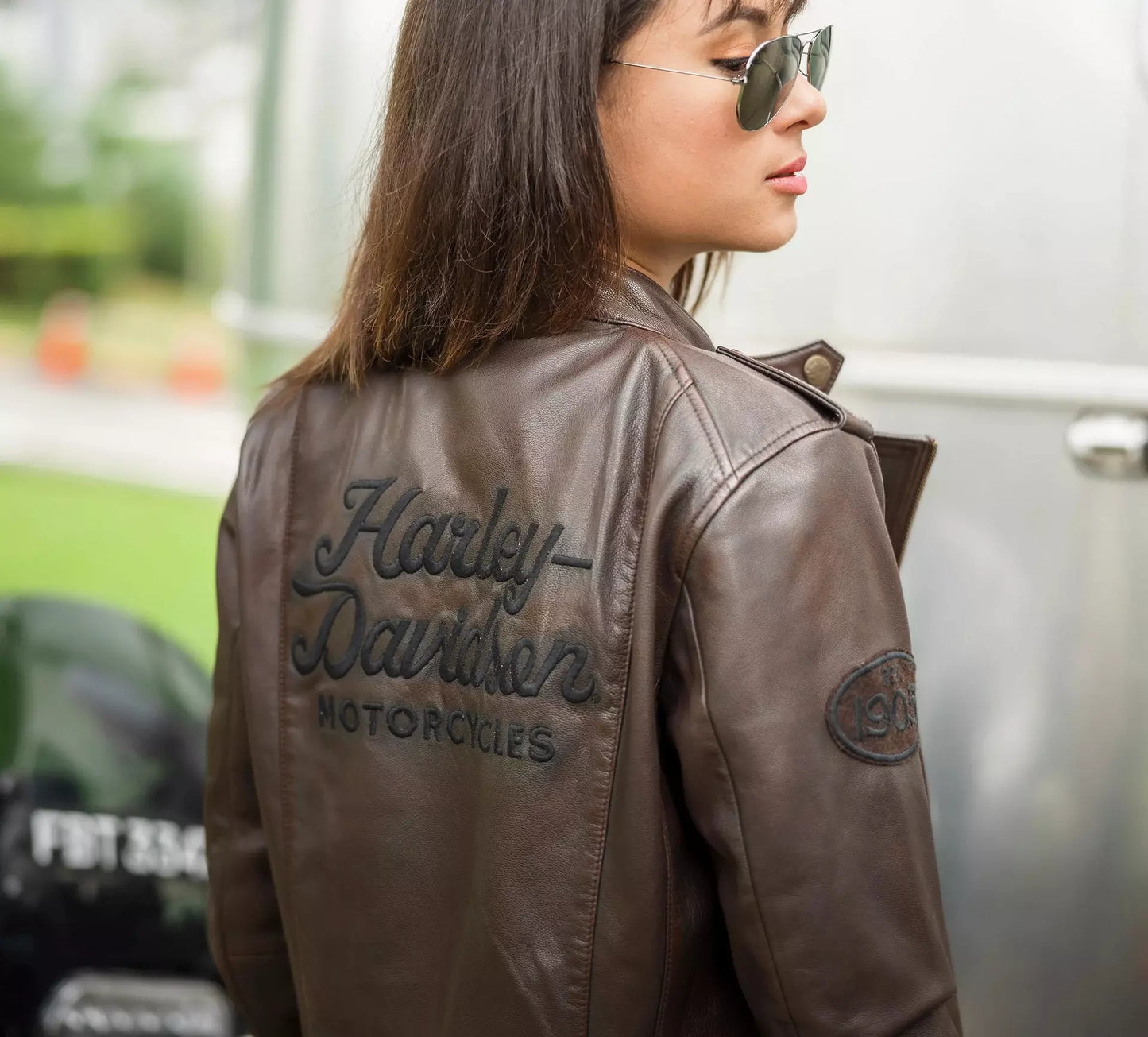 Giacca in pelle Vintage Spirit da donna