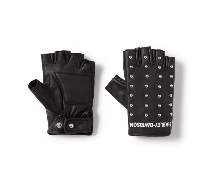 Guanti da moto fingerless H-D, borchiati