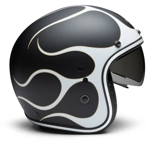 Casco Jet Harley-Davidson Flames X14 nero opaco