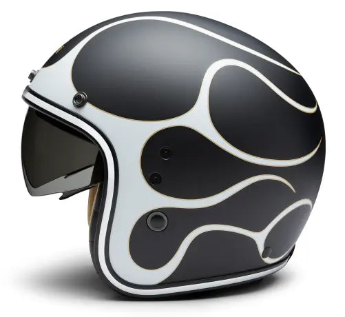 Casco Jet Harley-Davidson Flames X14 nero opaco