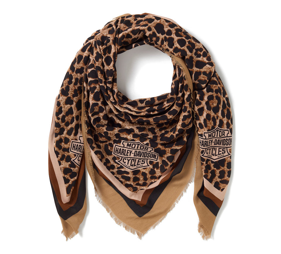 Sciarpa leopardata classica americana HD da donna