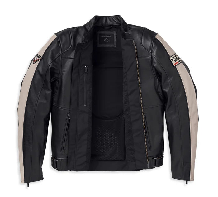 Giacca da moto in pelle Enduro da uomo