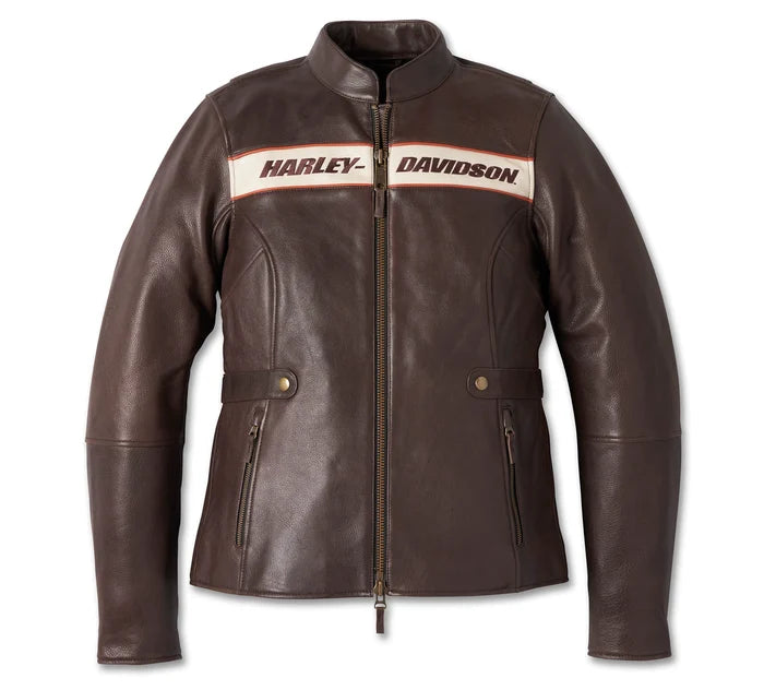Giacca in pelle Victory Lane da donna