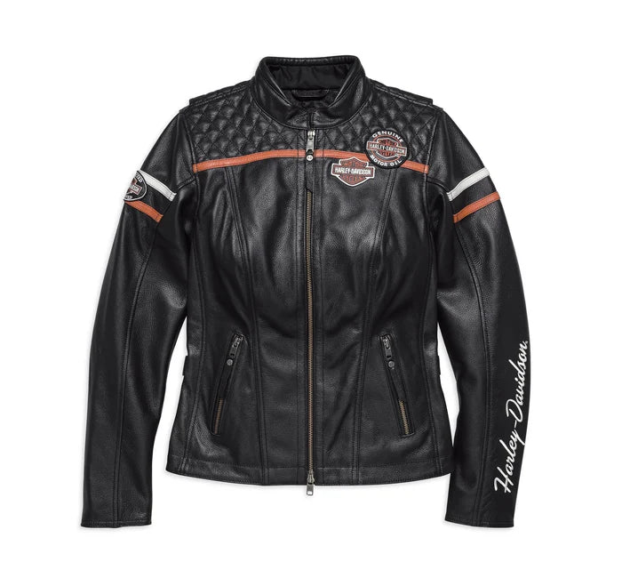 Giacca in pelle certificata CE Miss Enthusiast da donna