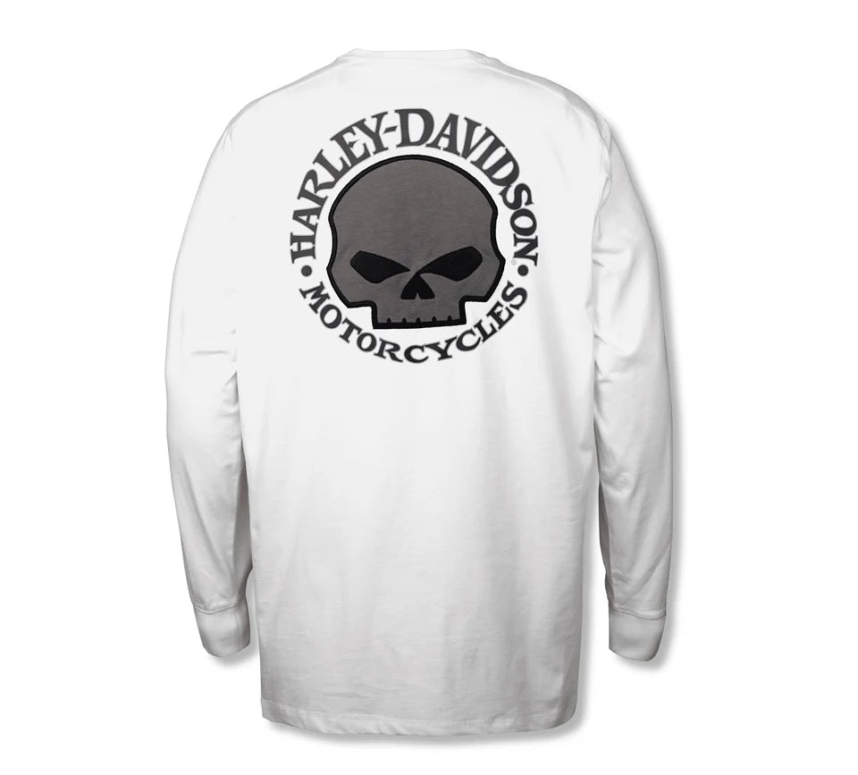 Maglietta a maniche lunghe Willie G ™ Skull - White