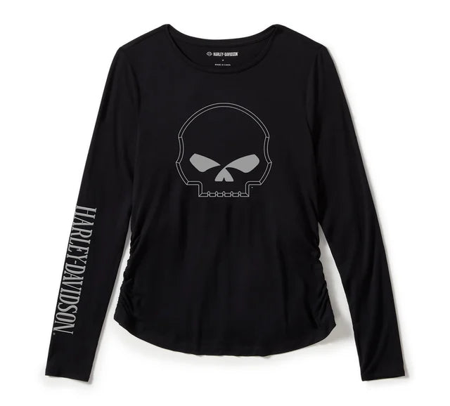 Top raglan Willie G™ Skull a maniche lunghe