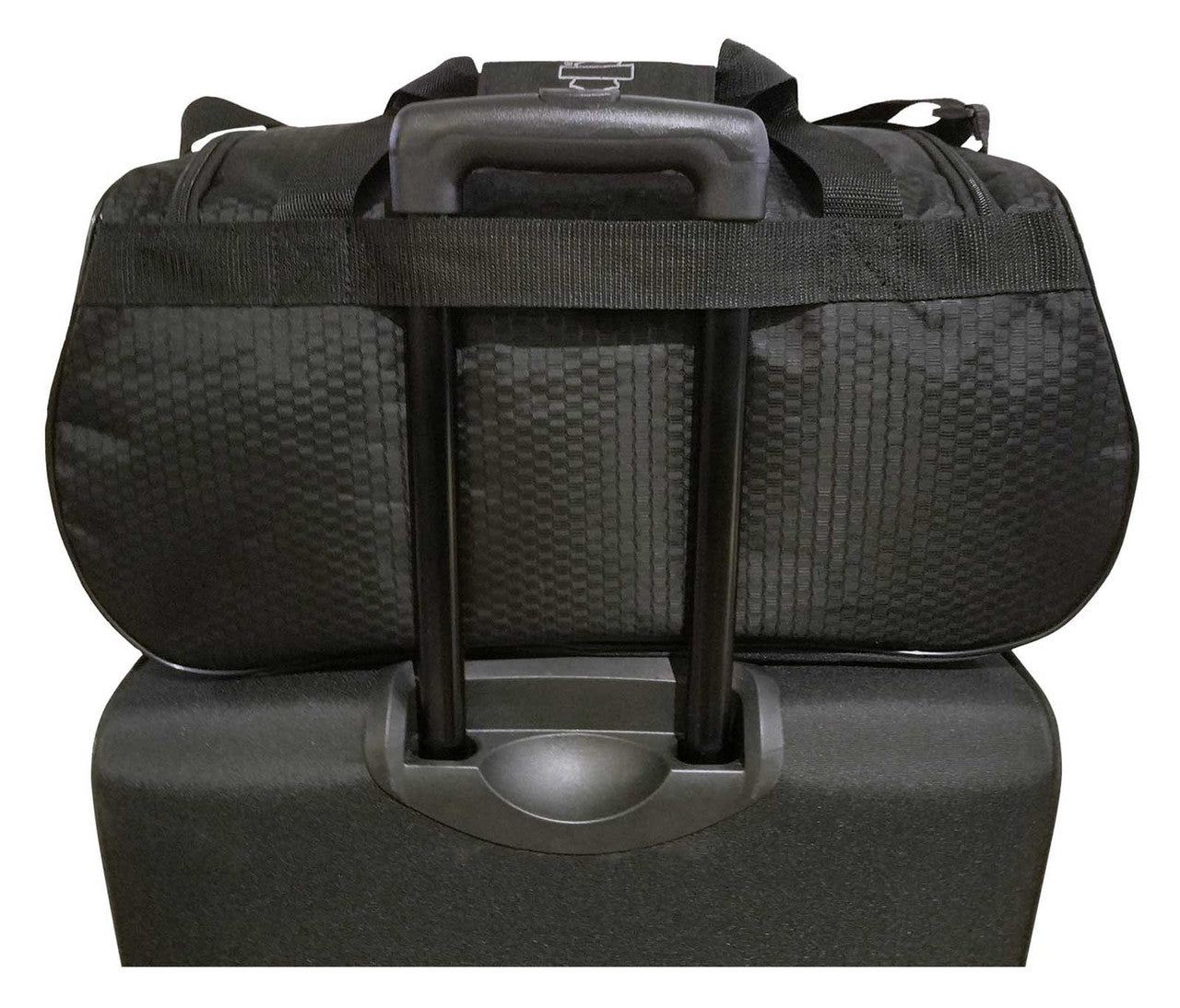 Borsa sportiva Harley-Davidson® Off-White con logo #1 e tracolla - Nera