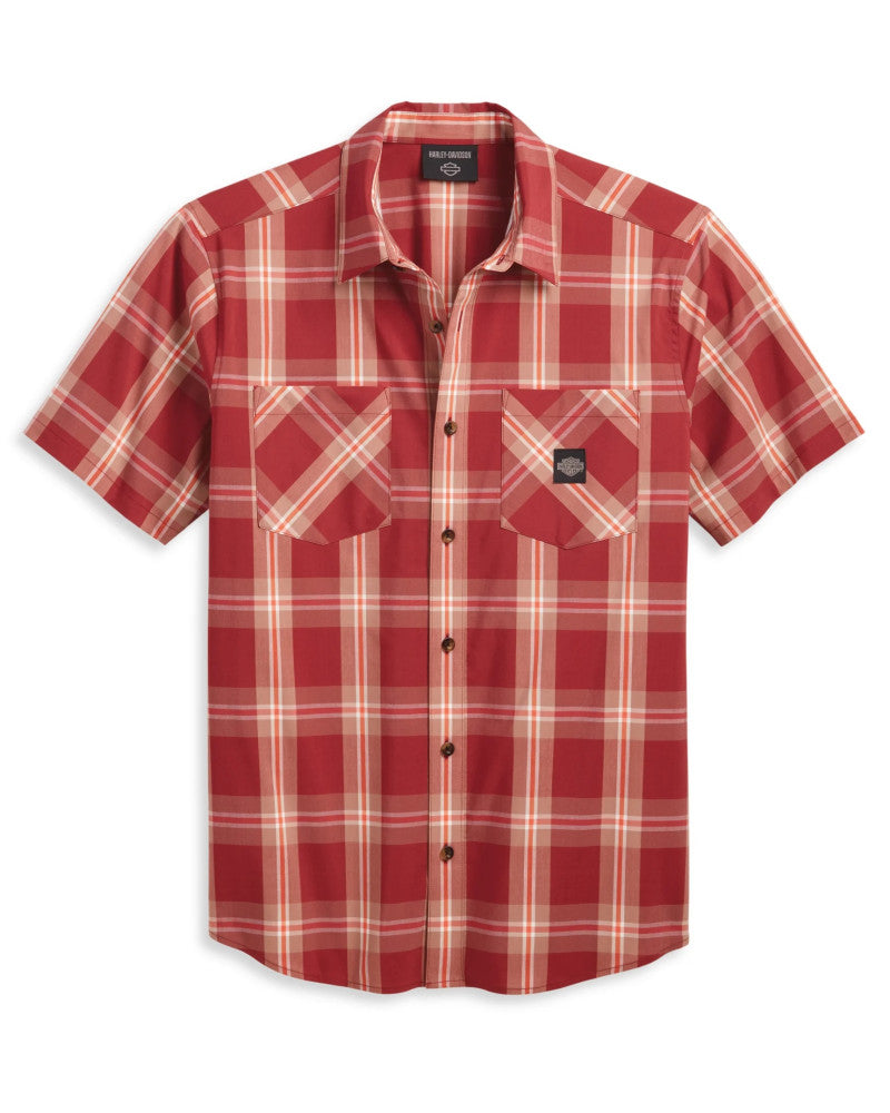 Camicia in popeline da uomo Harley-Davidson® rossa