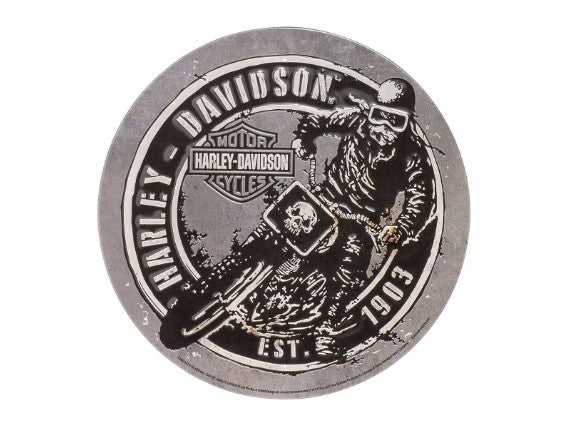 Cartello in latta rotondo in rilievo Harley-Davidson®