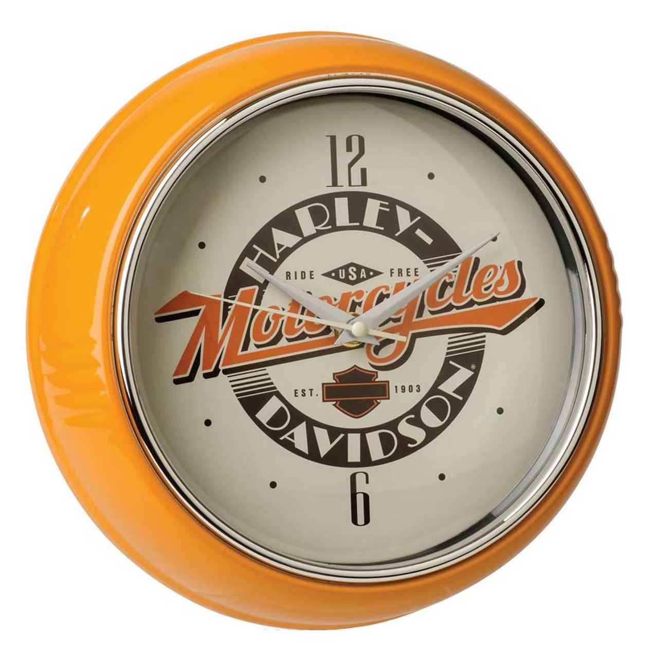 Orologio da tavolo retrò in metallo Harley-Davidson® Ride Free