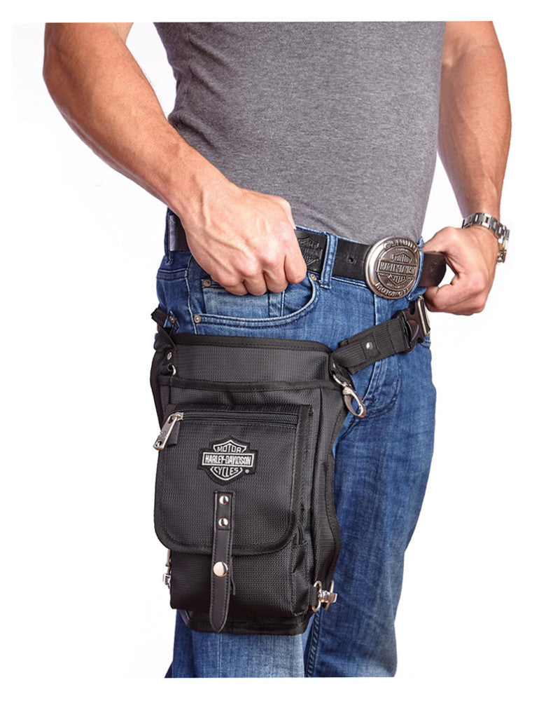 BORSELLO DA GAMBA HARLEY-DAVIDSON NERO