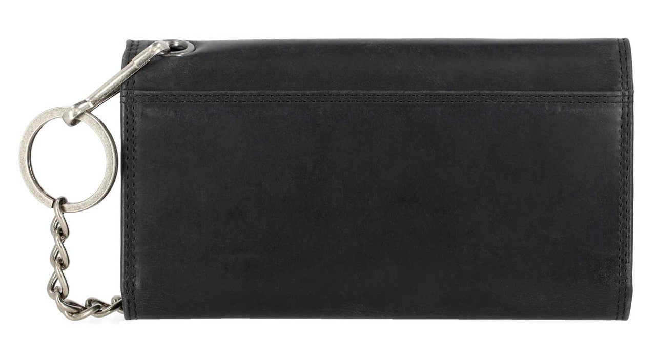 Portafoglio da camionista da uomo Harley-Davidson® con logo a barra aperta e scudo, con catena